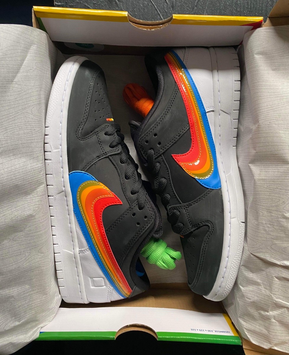 Size 10.5 Men Polaroid x Nike Dunk SB Low Black Dh7722-001 Used DH7722-001 Polaroid Nike SB Dunk Low Pro QS Black White  main image 4