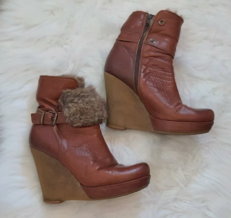 Daniel top wedge boots