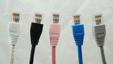 3ft to 50ft Cat 5e Solid Copper, Straight, Crossover, Rollover, Cable 24awg