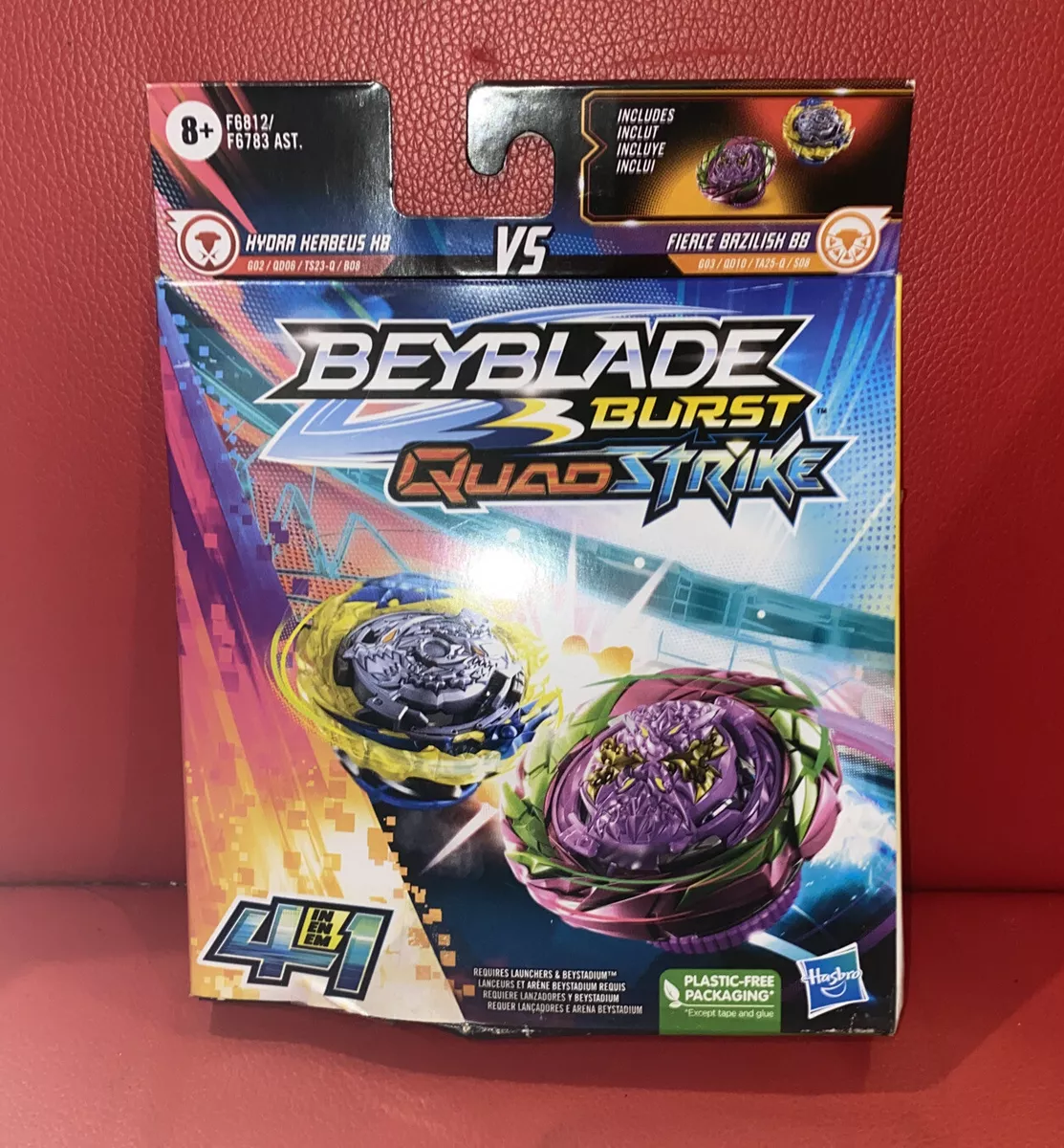 Beyblade Burst QuadStrike Fierce Basilisk B8 vs Hydra Kerbeus K8 4