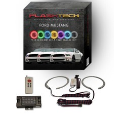 RGB Multi Color LED Halo kit with RF Remote for 10-14 Ford Mustang Headlights