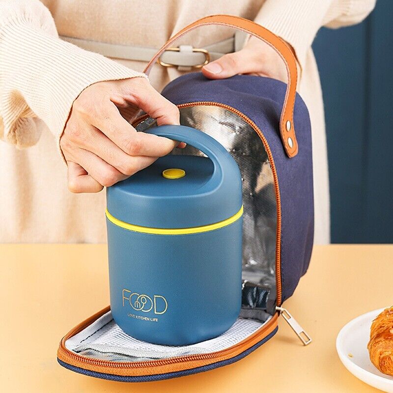 Vacuum Thermal Bento Lunch Box Food Warmer Soup Cup Thermos