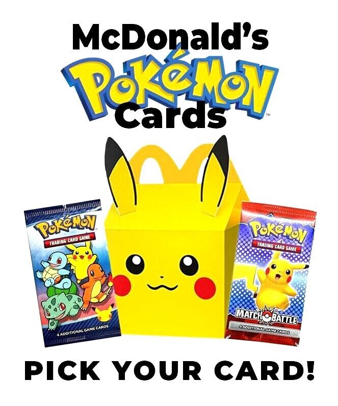 Mcdonalds Pokemon Match Battle + 25th Anniversary +Pick your card + Sealed  Packs