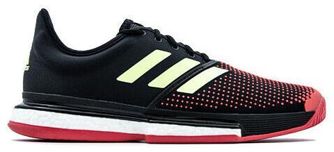 adidas SoleCourt Boost Women's Tennis Shoe Black/Hi-Res Yellow