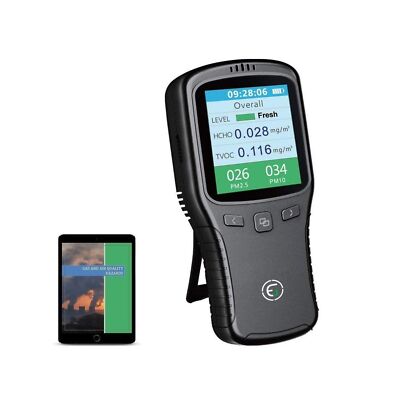 EG Air Quality Monitor, Formaldehyde Detector, Pollution Meter, Sensor, Teste...