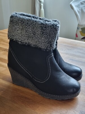 Damen Stiefeletten 37 sehr warm, Keilabsatz wenig getragen 