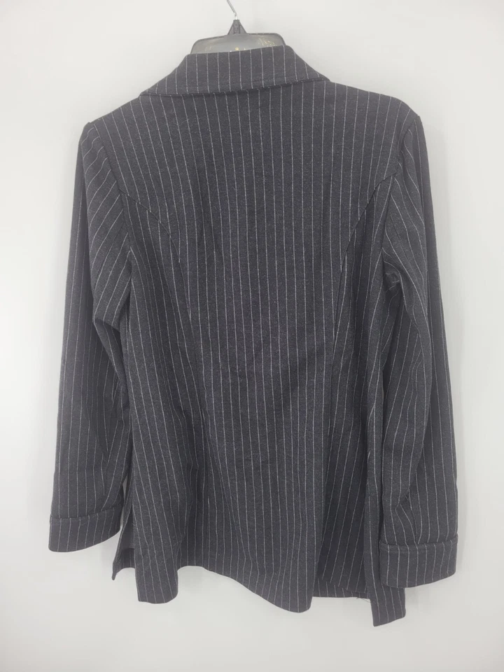 Blazer Kut from the Kloth para mujer XS gris a rayas frente abierto chaqueta carrera Foto 2 de 4