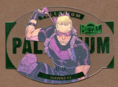 Hawkeye 2024 SkyBox Marvel Metal Universe Palladium Emerald 35/50 P-8