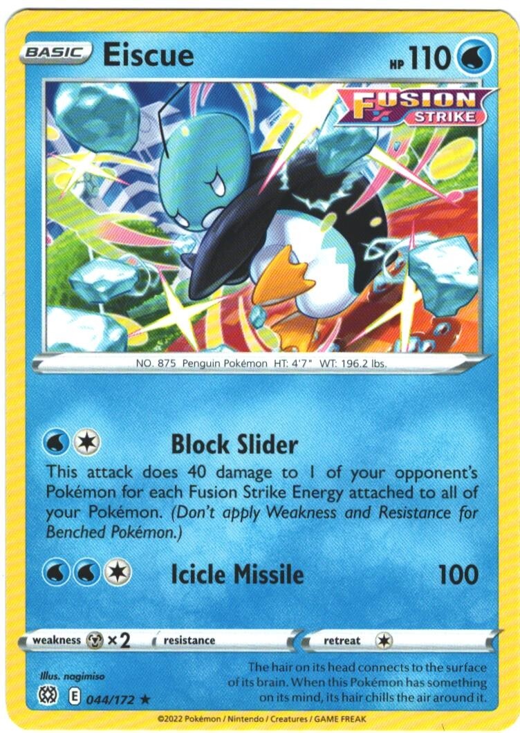Eiscue 44/172 Brilliant Stars Regular Rare Pokemon Card TCG 044/172 Pokémon