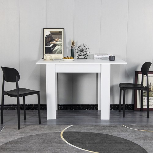 Tavolo Allungabile Cucina Sala Pranzo da 90 a 120 x60x78cm Bianco Estensibile - Foto 3 di 12