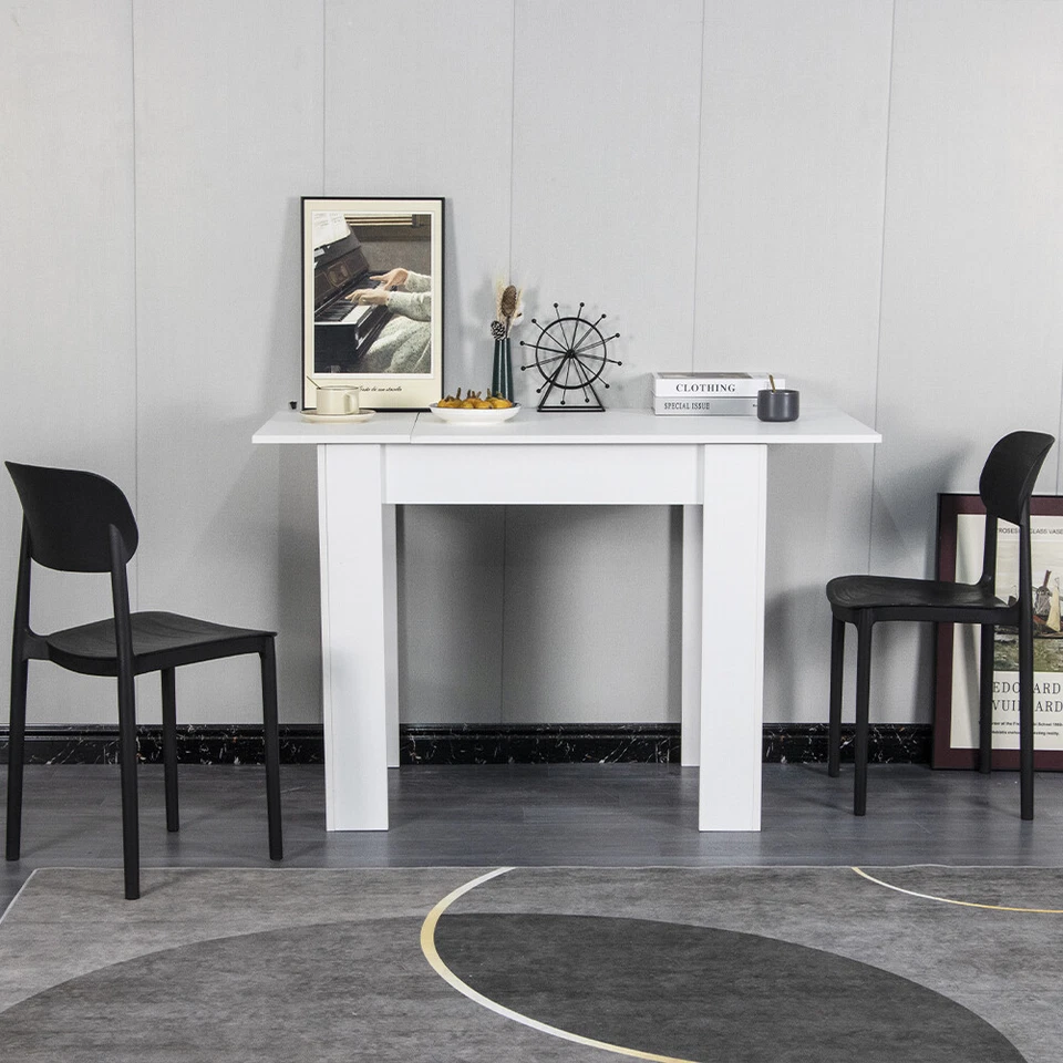 Tavolo Allungabile Cucina Sala Pranzo da 90 a 120 x60x78cm Bianco Estensibile - Immagine 3 di 4