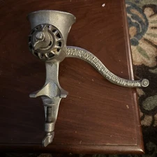 Antique Universal No. 1 Food Chopper Meat Grinder Manual Hand Crank Table Mount