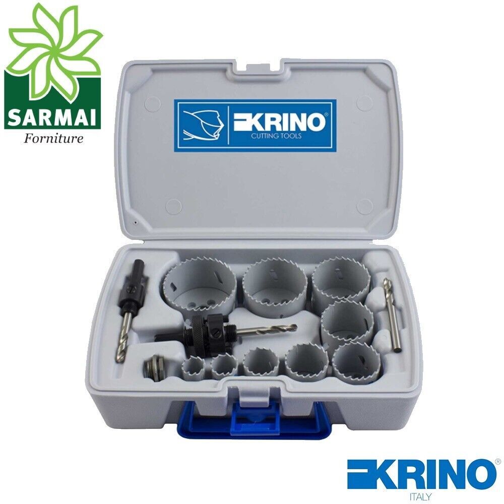 Seghe a Tazza Bimetalliche HSS Krino Set da 13 Pezzi 21080205k in valigetta, pro