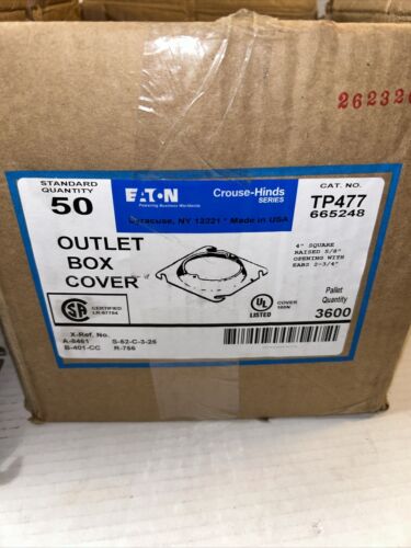 100) Eaton Crouse-Hinds Outlet Box Covers 4” TP477 *Value Bundle of 100 Covers* - Picture 4 of 8
