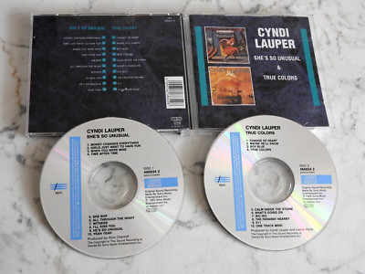 CYNDI LAUPER SHE'S SO UNUSUAL & TRUE COLORS 2CD 1994 EPIC MADE IN AUSTRIA