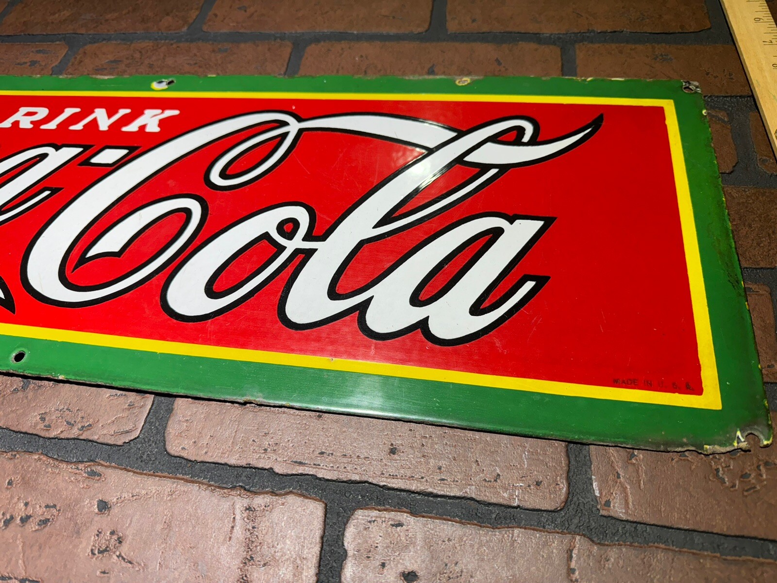 Authentic 1930’s Drink Coca Cola Porcelain Soda Sign Nesco Signs, N.Y ...
