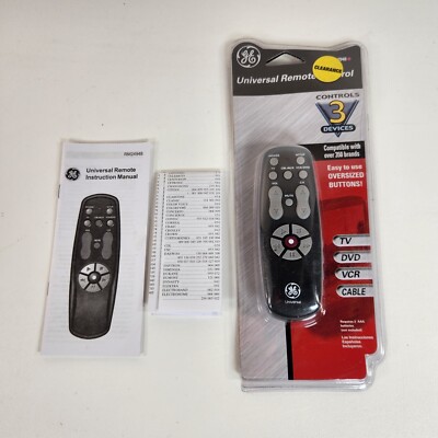 GE Universal Remote Control RM24948 TV DVD VCR Cable Compatible 350 Brands