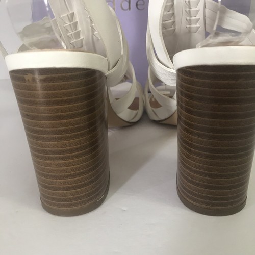 Madden Girl Reine Sandal Shoes Size 10 White Boho Block Heel Huarache NEW IN BOX - Picture 6 of 11