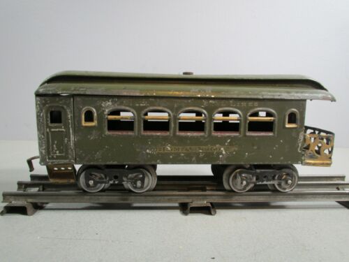 Lionel Manufacturing NYC Lines OBSERVATION Car 36 Dark Green Prewar STANDARD. - Picture 6 of 8