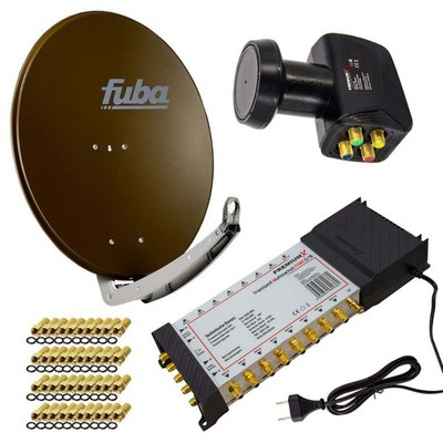 SAT Anlage 16 Teilnehmer Fuba DAA 780 B Satelliten Antenne Multiswitch 5-16 LNB