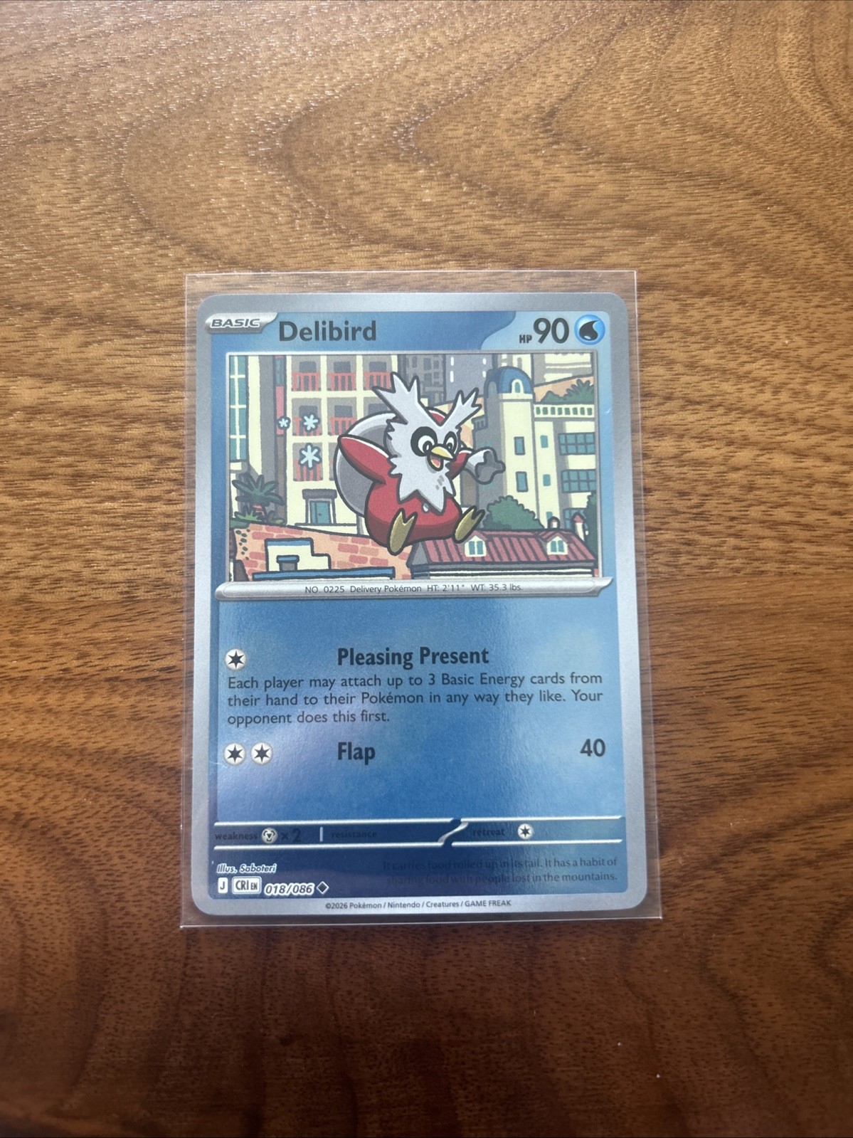 Delibird Holo Rare ME04: Chaos Rising 018/086 - Pokemon TCG NM