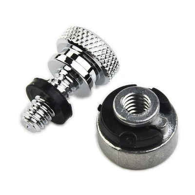 Kit de boulons �� genoux chrome avec ��crou argent�� pour montage arri��re sur g - Photo 1/4