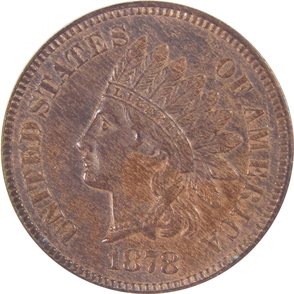 1878 Indian Head Cent MS 60 BN ANACS Penny Uncirculated SKU:I17844 - Image 3 of 4