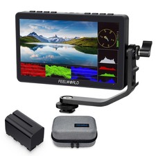 FEELWORLD F5 PRO V4 6 Inch 450nit Camera Field DSLR Monitor, Touchscreen 4K...