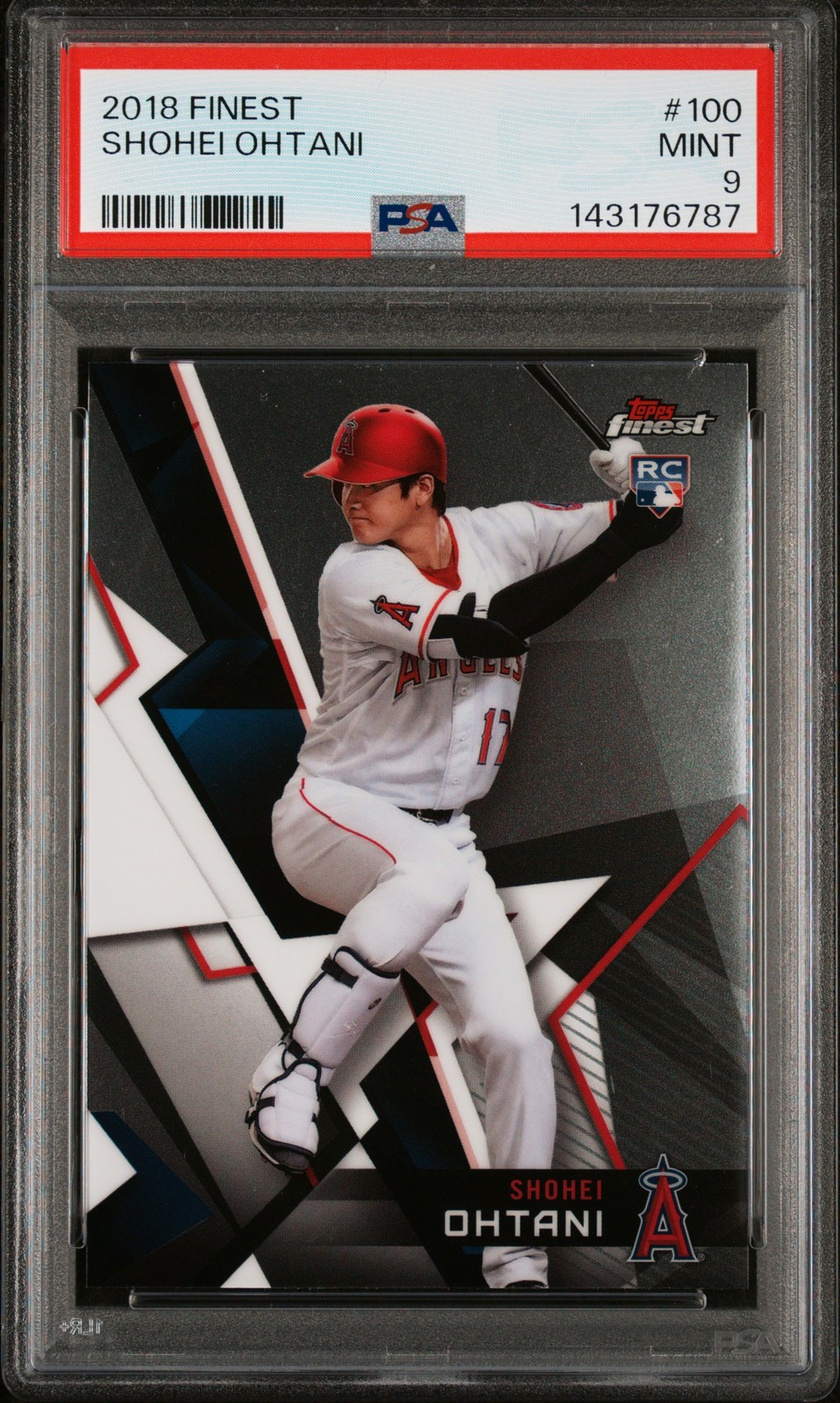 2018 FINEST #100 SHOHEI OHTANI ROOKIE RC PSA 9
