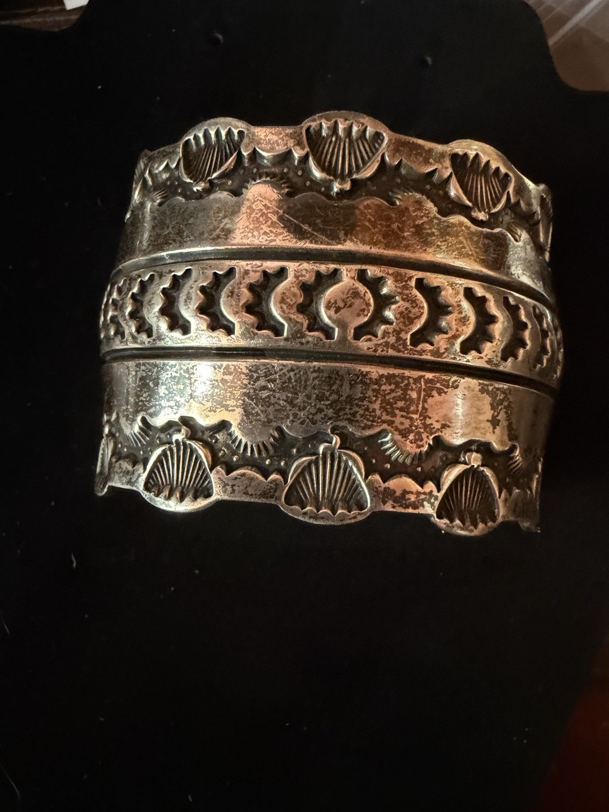 Marc Antia Apache 177.25 grams Sterling Silver Cuff Bracelet Native American