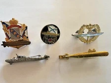 Vtg Lot (5) Pins/Clip - Various Russian Submarine Themes