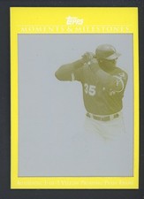 Frank Thomas HOF 2008 Topps Moments & Milestones Printing Plate Yellow 1/1