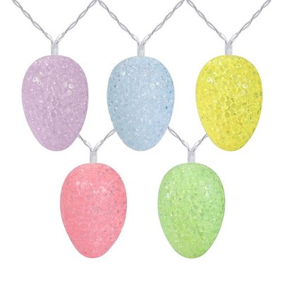 1 PCS 5.94ft 10 LED Easter Pastel Egg Lights Battery Powered String Decor