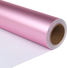 ZINTBIAL Metallic Pink Wrapping 17.5 in x 33 ft (Pack of 1), Metallic-Pink 