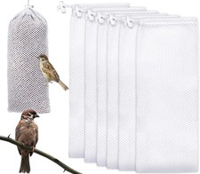 6 Pieces Finch Sock Feeder Sturdy Thistle Sock Feeder Wild Bird Food Feeder