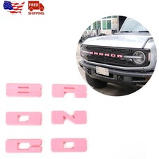 Abs Grille Logo Emblem Letter Overlay Decal Cover Trim For Ford Bronco 2021
