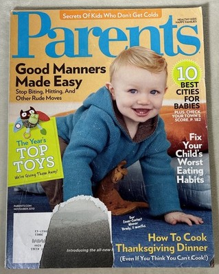 Parents Magazine November 2010 Top Toys Good Manners Best Cities For Babies