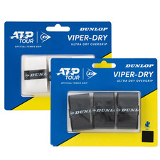 Dunlop ATP Tour Viper-Dry Cushion Grip 1.8mm Badminton Tennis Tape 3Grips/Pack
