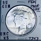 1924 P BU GEM PEACE SILVER DOLLAR UNC MS+++ U.S. MINT RARE COIN 7343