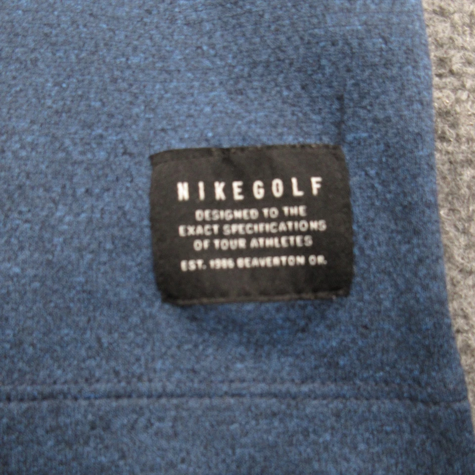 Camisa Nike Golf Dri-FIT Pullover Cuarto Cremallera Para Hombre Mediana Azul Negra AR2598-451 Foto 2 de 4