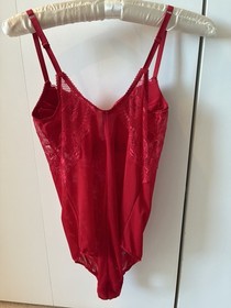 La Perla Red Women&rsquo;s Teddy Bodysuit Lingerie Size 34B Sheet And Lace