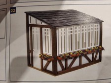 DORFPUPPENHAUS - Puppenstube 1:12 -  Wintergarten Bausatz Komplett aus ABO . NEU