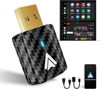  Android Auto Wireless Adapter U2AC-L9, 2025 Mini USB A/C Plug & Play Dongle