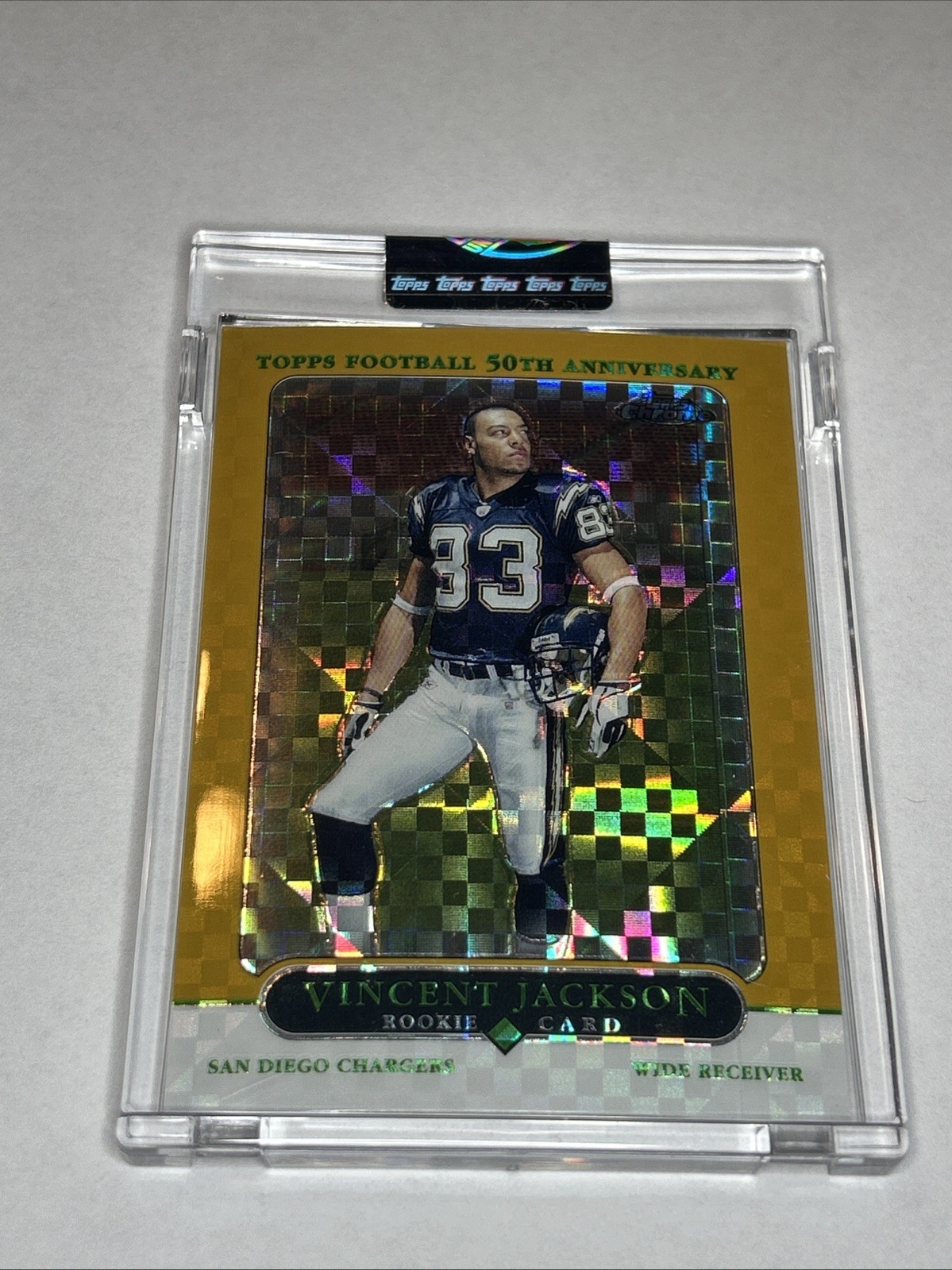 2005 Topps Chrome Gold X-Fractor /399 Vincent Jackson #179 Rookie RC