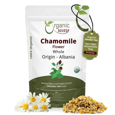 #ad Organic Way Chamomile Flower Whole Organic Kosher amp; USDA Certified $14.99
