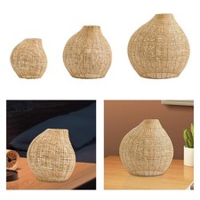 Hand Woven Bamboo Table Lamp Beside Lamp Not Include Bulb Decor NightStand Lamp