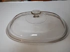 CorningWare Pyrex Oval Glass Lid F-14-C Replacement Lid Only Vintage Bakeware