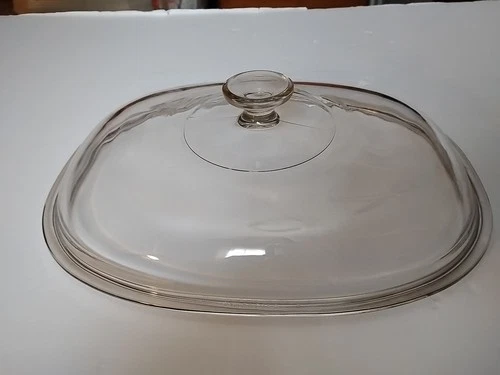 CorningWare Pyrex Oval Glass Lid F-14-C Replacement Lid Only Vintage Bakeware