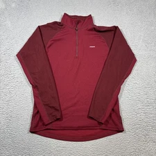 Patagonia Shirt Men's Sz M Red 1/4 Zip Capilene Performance Base Layer