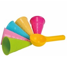 Sandform-Set Eis Sandspielzeug Eiswaffel Sandförmchen Eiscreme mit Portionierer
